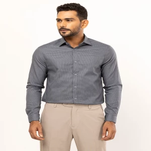 Charcoal Grey Executive Semi Formal Cotton Shirt